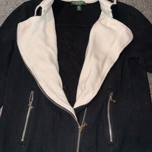 Ralph Lauren Black Jacket with White Collar